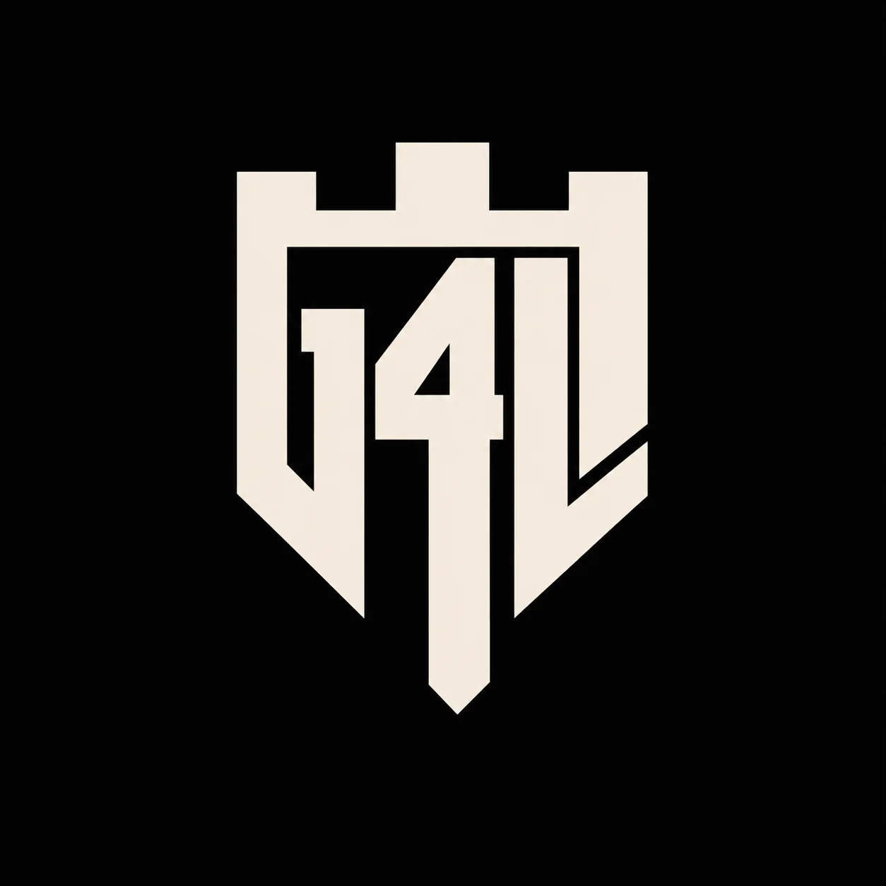 Monogramma stilizzato G4L color avorio